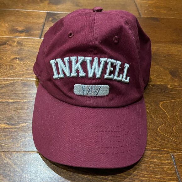 Bay State Apparel Martha's Vineyard Inkwell Maroon White Strapback Hat Mens OS - Picture 3 of 7